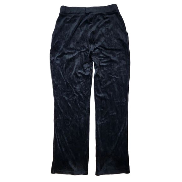 Vtg Juicy Couture L Y2k Tracksuit Pants Embroidered Black Velour Brittany Spears - Picture 2 of 8